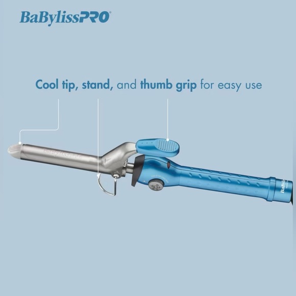 Babyliss Pro Other - NWOT Blue BaBylissPRO Nano Titanium Spring Curling Iron